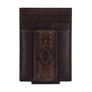 NEW RED DIRT HAT COMPANY men's genuine leather arrow stitch front pocket wallet